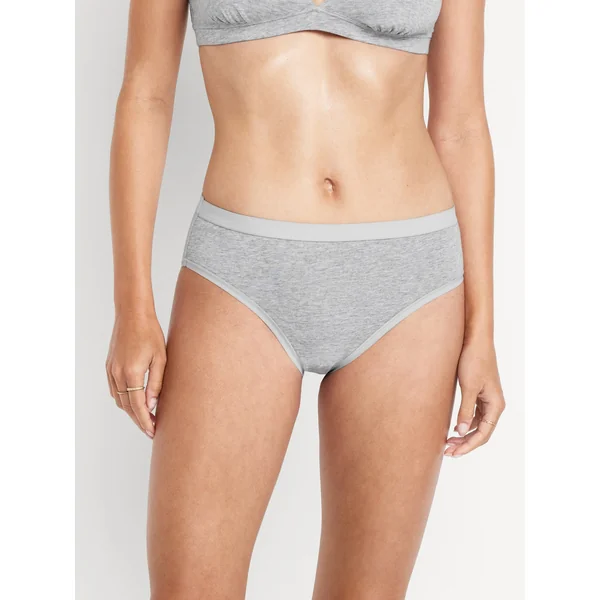 High-Waisted Everyday Cotton Underwear - Heather Gray