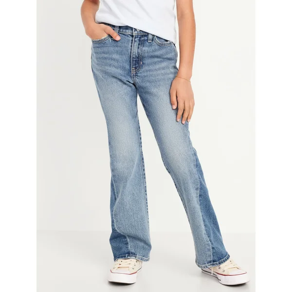 High-Waisted Flare-Leg Jeans for Girls - California Rainbow