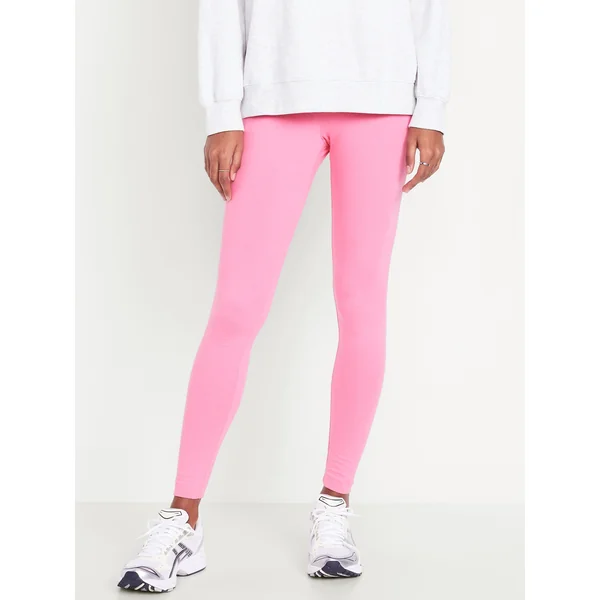 High-Waisted Jersey Fashion Layering Leggings - Valentine