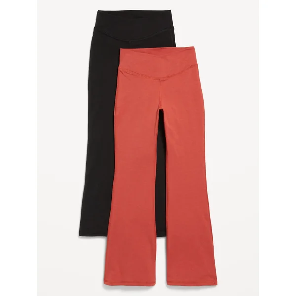 High-Waisted PowerChill Crossover Flared Leggings 2-Pack for Girls - GINGERSPICE