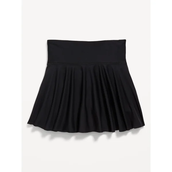 High-Waisted PowerSoft Skort for Girls - Black Jack
