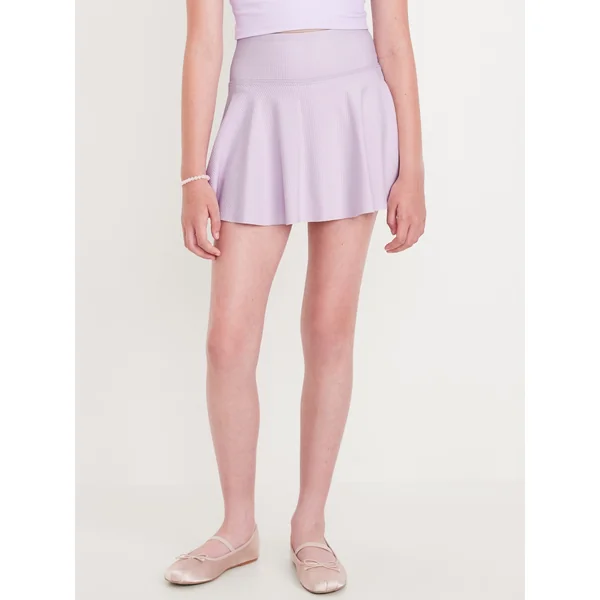 High-Waisted PowerSoft Skort for Girls - LILAC ICE