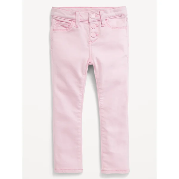 High-Waisted Rockstar 360° Stretch Button-Fly Jeggings for Toddler Girls - Oleander