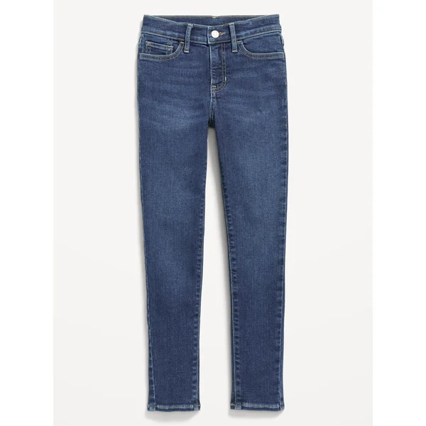 High-Waisted Rockstar 360° Stretch Jeggings for Girls - Dark Wash