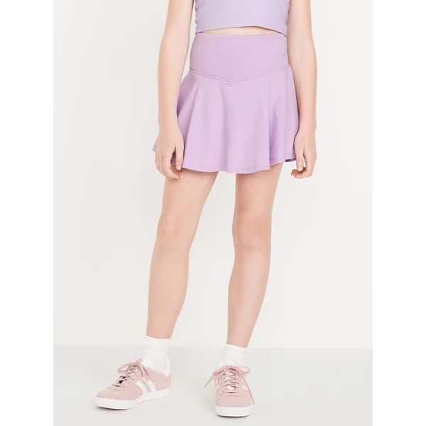 High-Waisted Skort for Girls - Lavender Haven