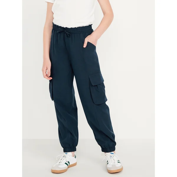 High-Waisted StretchTech Performance Joggers for Girls - In the Navy