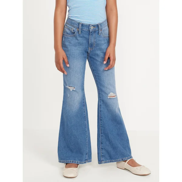 High-Waisted Super Baggy Flare Jeans for Girls - Awesome