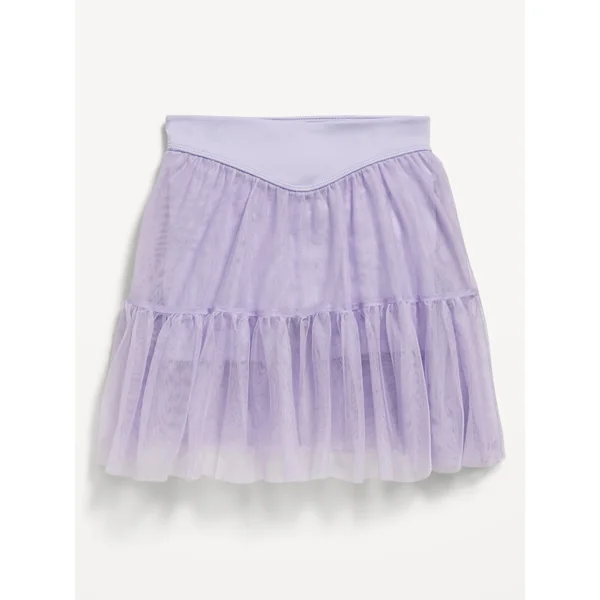 High-Waisted Tutu Performance Skort for Toddler Girls - Lavender Haven