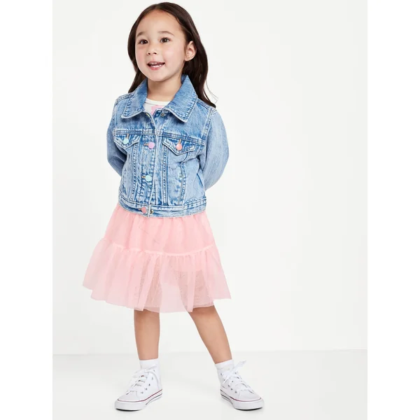 High-Waisted Tutu Performance Skort for Toddler Girls - Pink Pirouette