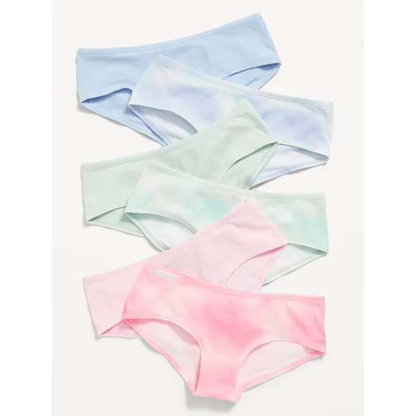 Hipster Underwear 6-Pack for Girls - Tye Dye