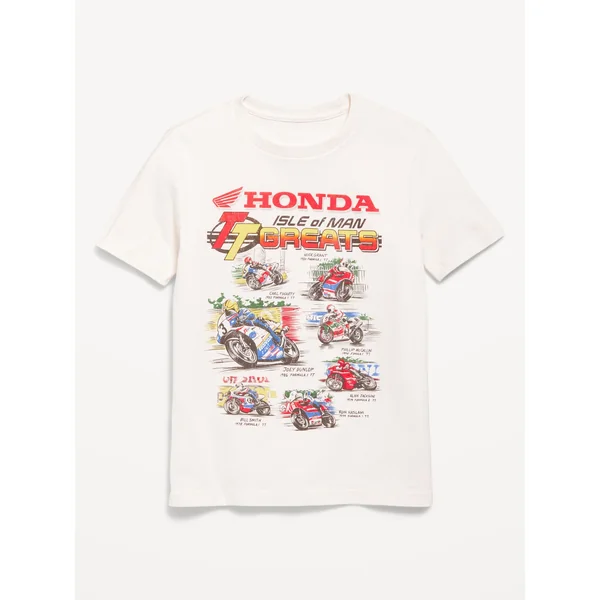 Honda™ Gender-Neutral Graphic T-Shirt for Kids - Sea Salt