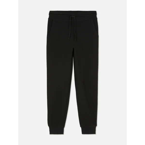 Honeycomb Texture Joggers - Black