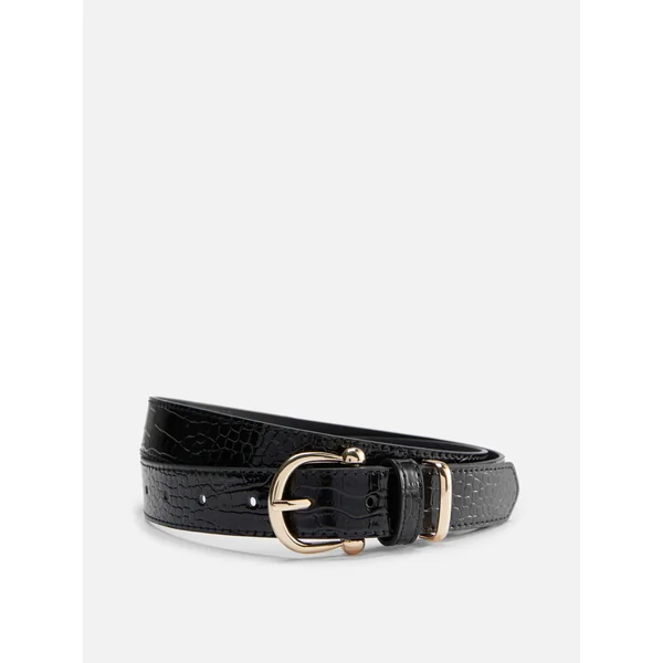 Horseshoe-Buckle Belt - Black