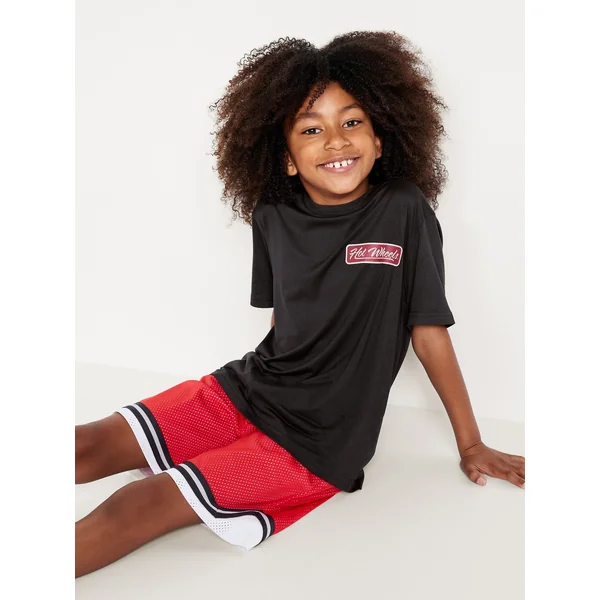 Hot Wheels™ Gender-Neutral Graphic T-Shirt for Kids - BlackJack