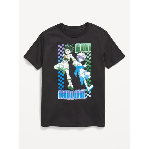 Hunter X Hunter™ Gender-Neutral Graphic T-Shirt for Kids - Gon & Killua (Black)