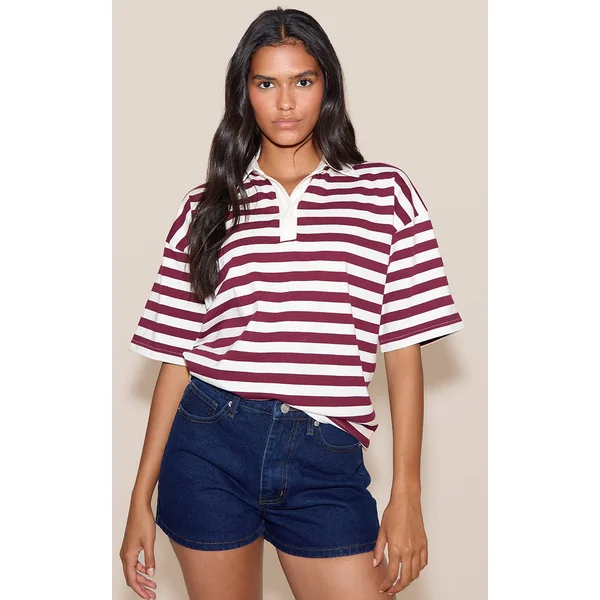 Indigo Contrast Stitch High Waisted Mom Shorts