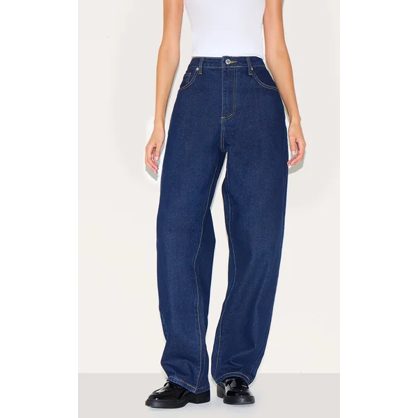 Indigo High Waist Boyfriend Jeans