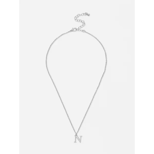Initial Necklace - White