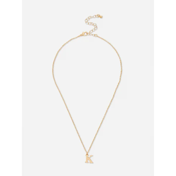 Initial Necklace - Yellow