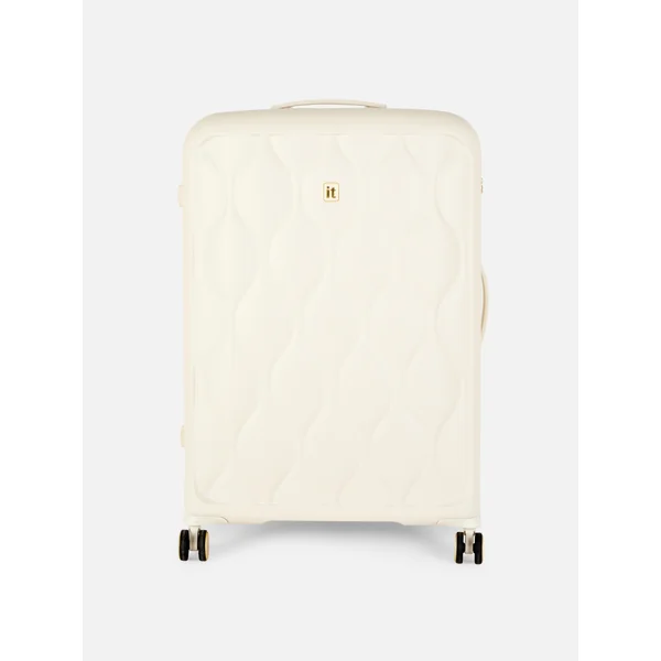it Luggage Quilted 8-Wheel Suitcase - Cream