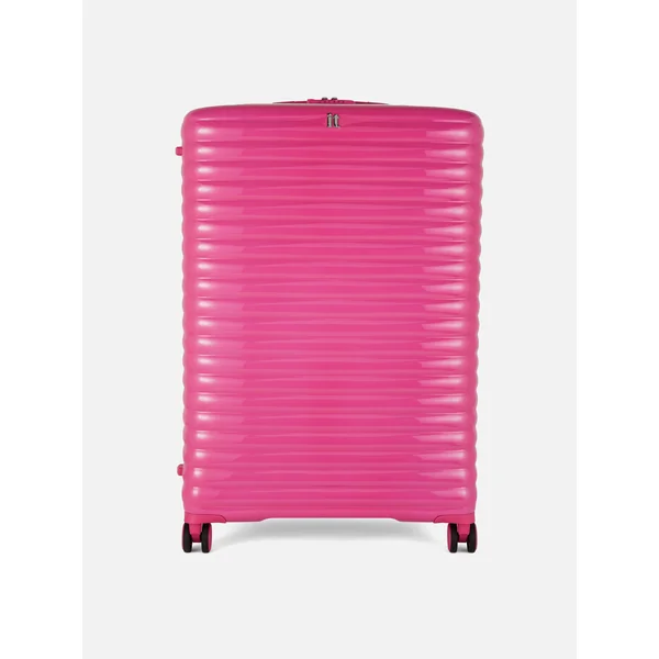 it Luggage Ribbed Hard-Shell Suitcase - Pink