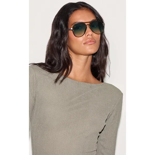 Jeepers Peepers Blue Ombre Aviator Sunglasses