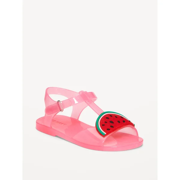 Jelly T-Strap Sandals for Toddler Girls - Watermelon