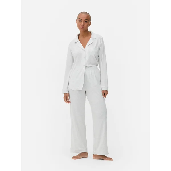 Jersey Boyfriend Pajamas - Gray Heather