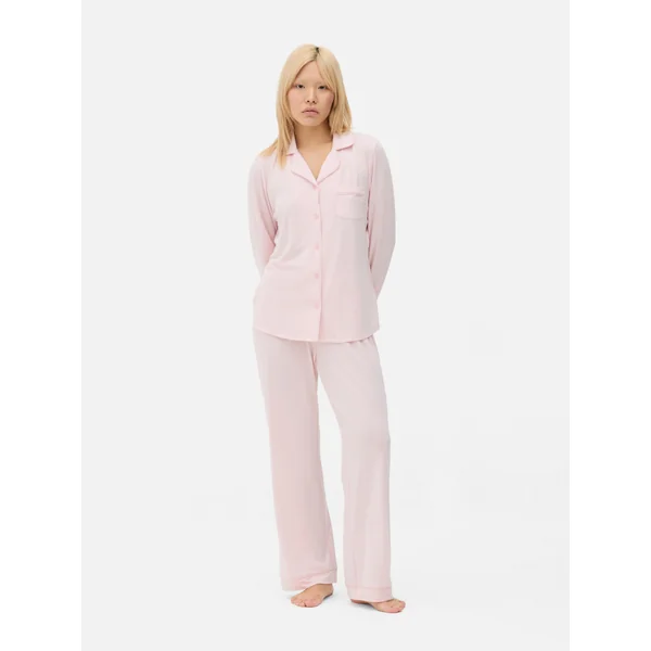 Jersey Boyfriend Pajamas - Pink
