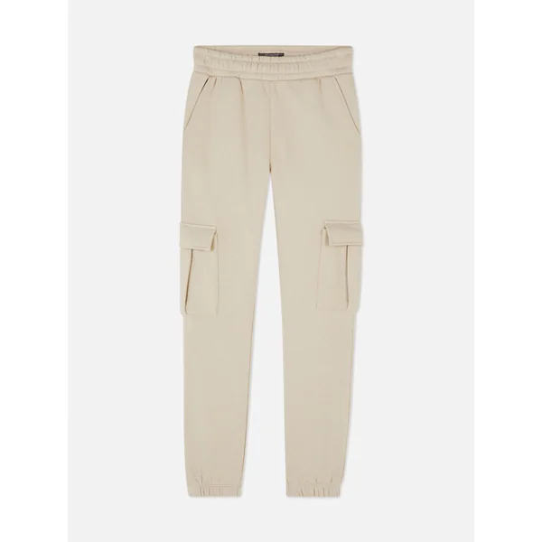 Jersey Cargo Joggers - Stone