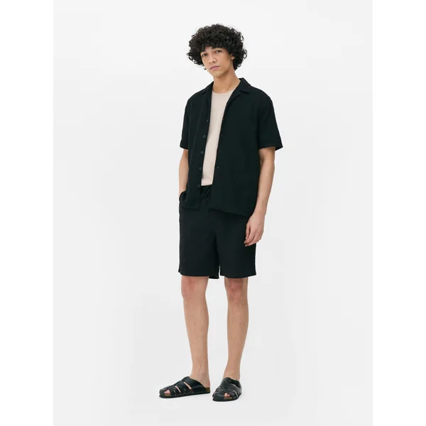 Jersey Drawstring Shorts - Black