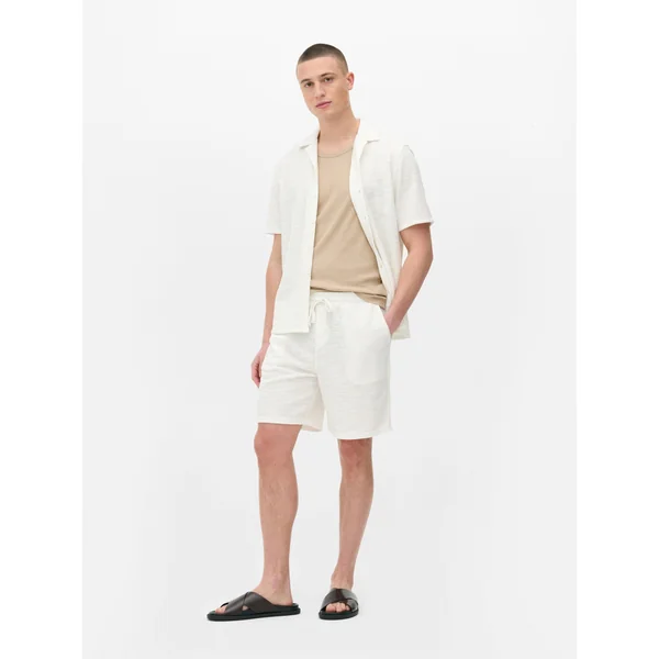 Jersey Drawstring Shorts - Ivory