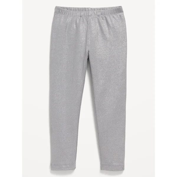 Jersey Shimmer Leggings for Toddler Girls - Gray