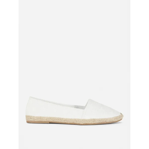 Jute Sole Espadrilles - White