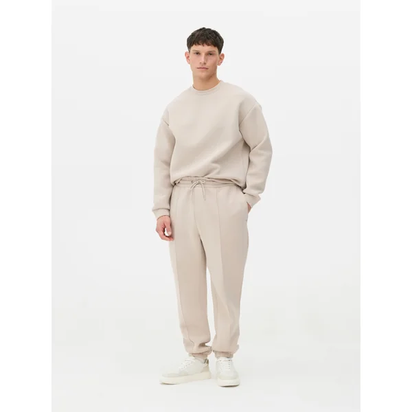 Kem Cuffed Pintuck Joggers - Ivory