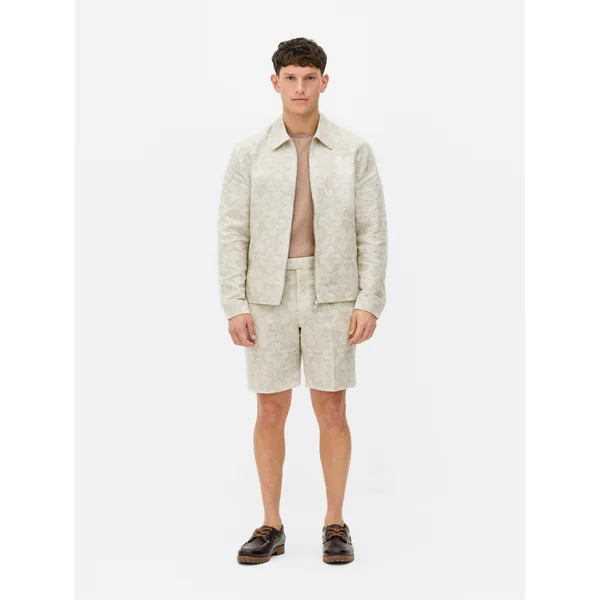 Kem Floral Jacquard Shorts - Ivory