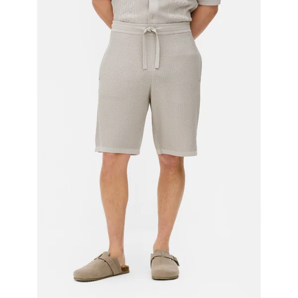 Kem Knit Drawstring Shorts - Natural