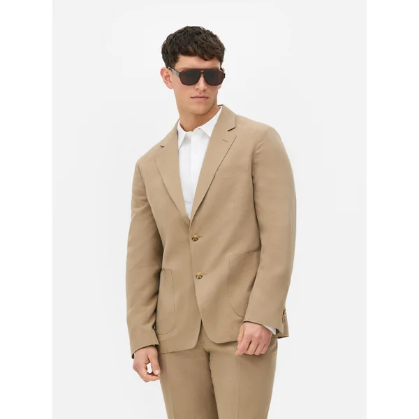 Kem Single-Breasted Blazer - Beige