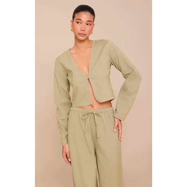 Khaki Long Sleeve Top