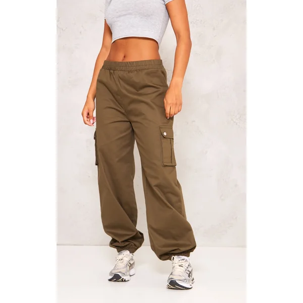 Khaki Pocket Detail Cargo Pants