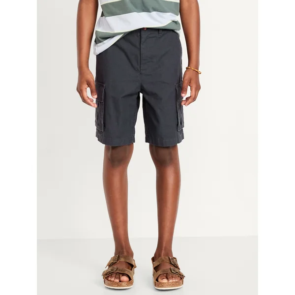 Knee Length Cargo Ripstop Shorts for Boys - Panther