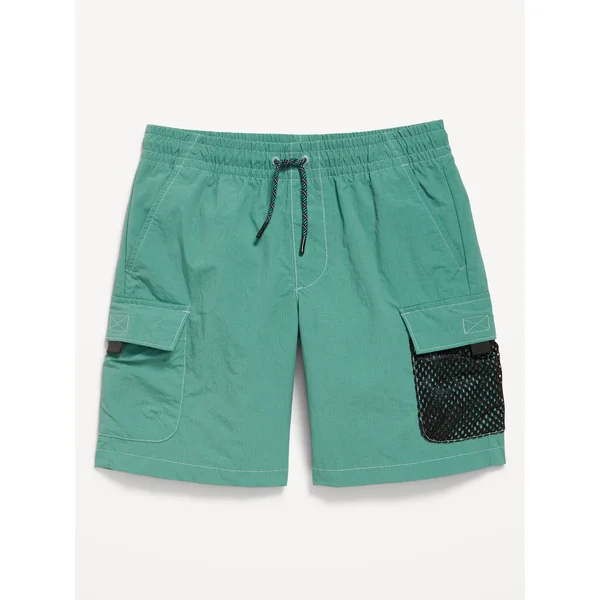 Knee Length Cargo Ripstop Shorts for Boys - Swaying Palm