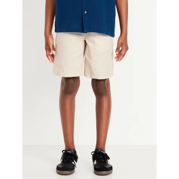 Knee Length Linen-Blend Shorts for Boys - A Stone's Throw