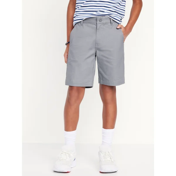 Knee Length Twill Shorts for Boys - Cinder Smoke