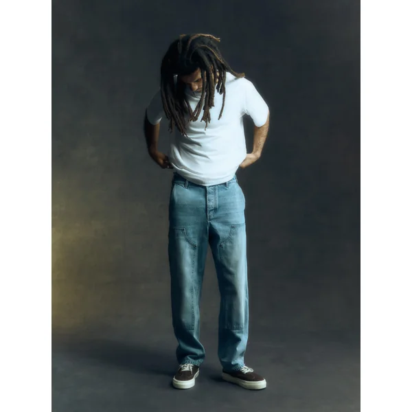 Knee Panel Jeans - Blue