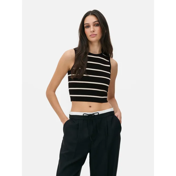 Knit Tank - Black/White