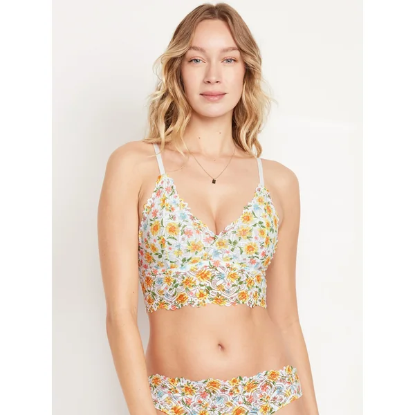 Lace Longline Bralette - Sunflower