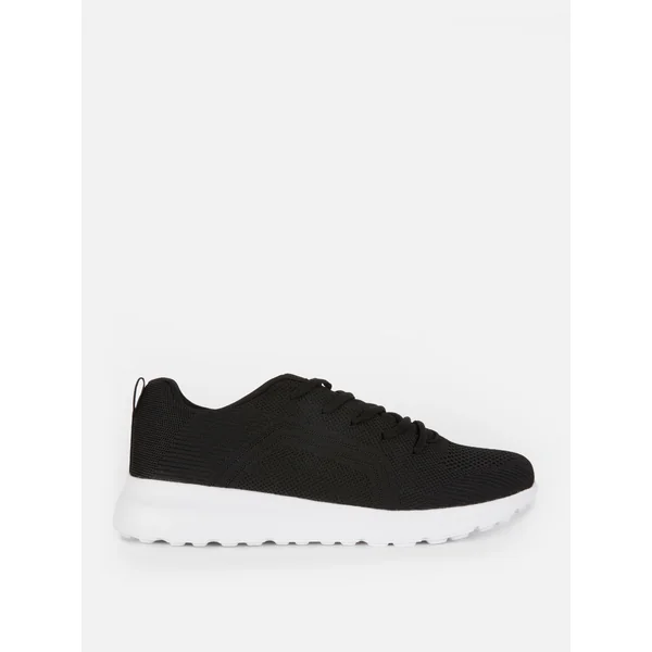 Lace-Up Sports Sneakers - Black