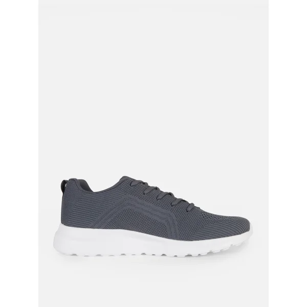 Lace-Up Sports Sneakers - Charcoal