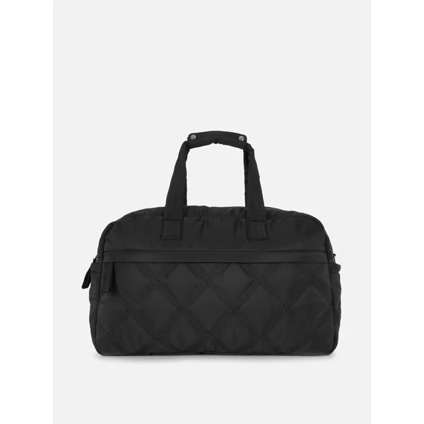Lattice Stitch Weekender Bag - Black